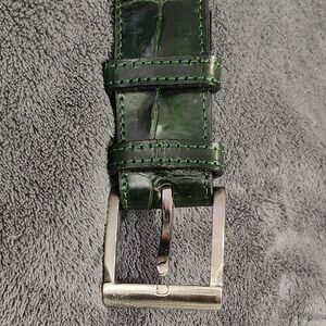 Green Leather Crocodile 🐊 Men's Belt